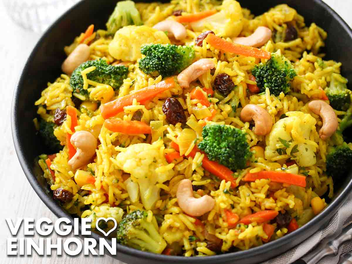 Indisches Biryani mit Gemüse