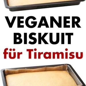 Blech mit veganem Biskuit für Tiramisu