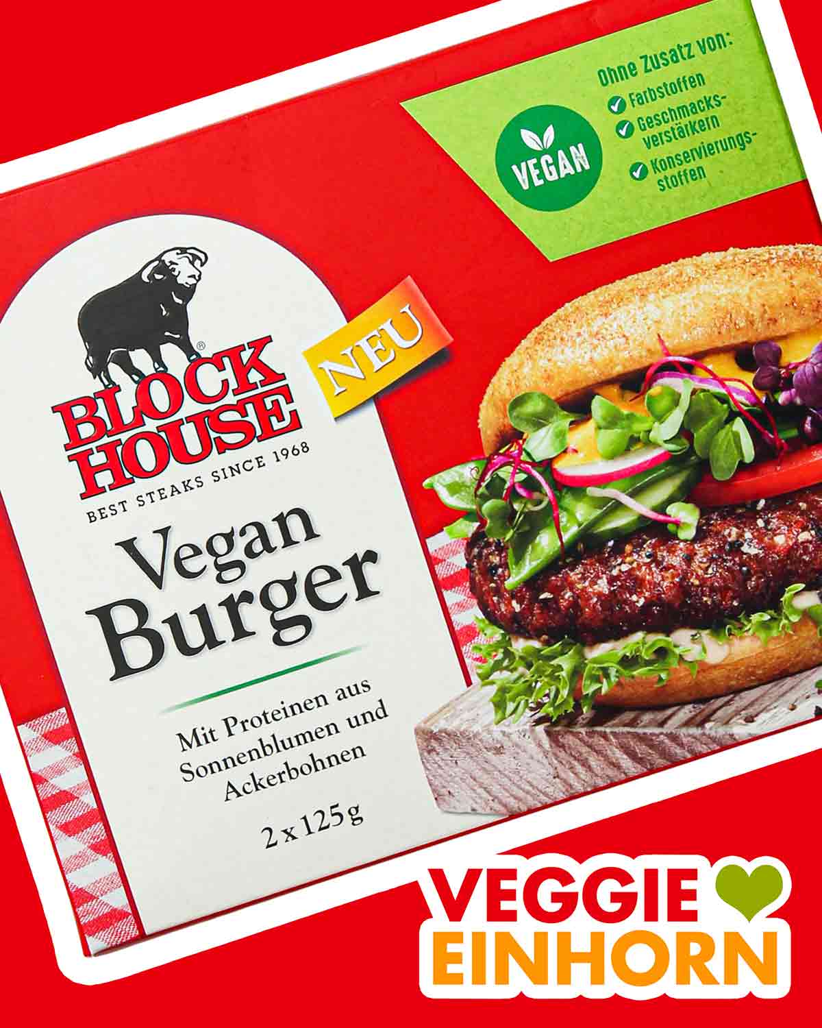 Vegane Burger Patties von Block House