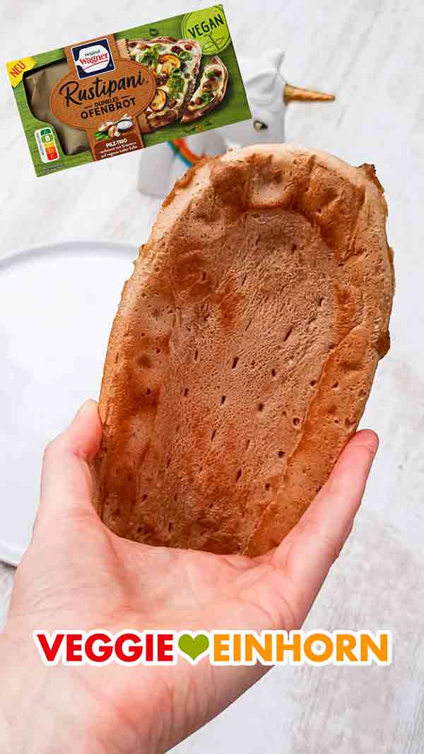 So sieht das vegane Rustipani von unten aus. Der Boden des veganen Rustipanis