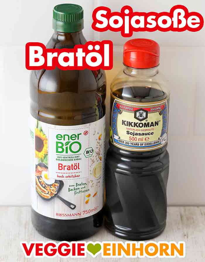 Enerbio Bratöl, Kikkoman Sojasauce Öl und Sojasoße