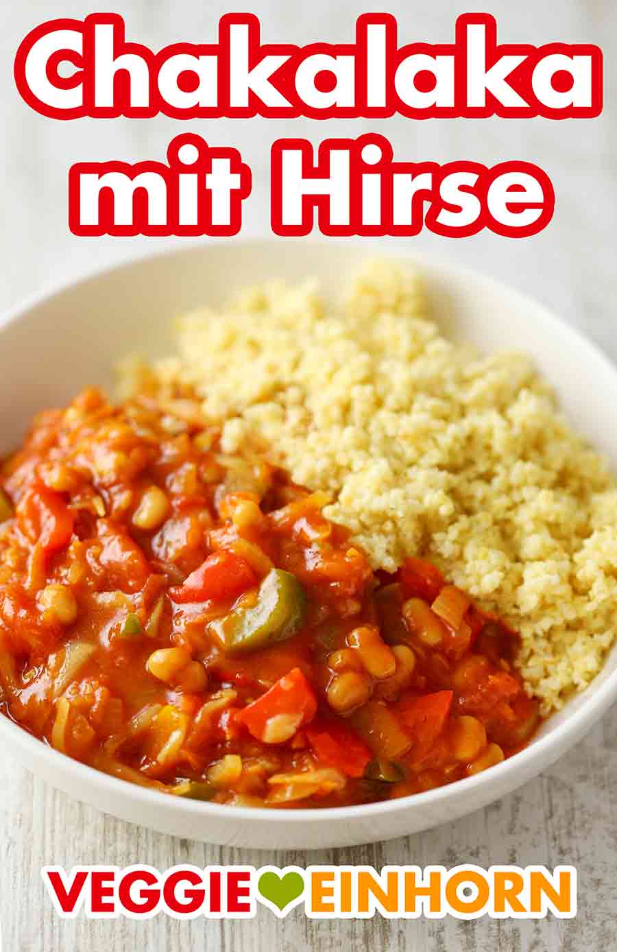 Original Chakalaka serviert mit Hirse Südafrikanisches Chakalaka mit Hirse