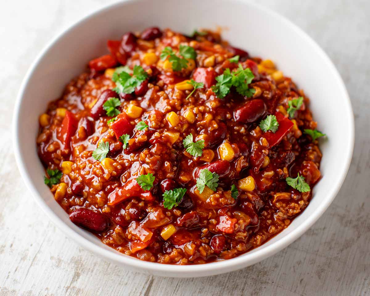 Chili sin Carne mit Grünkern
