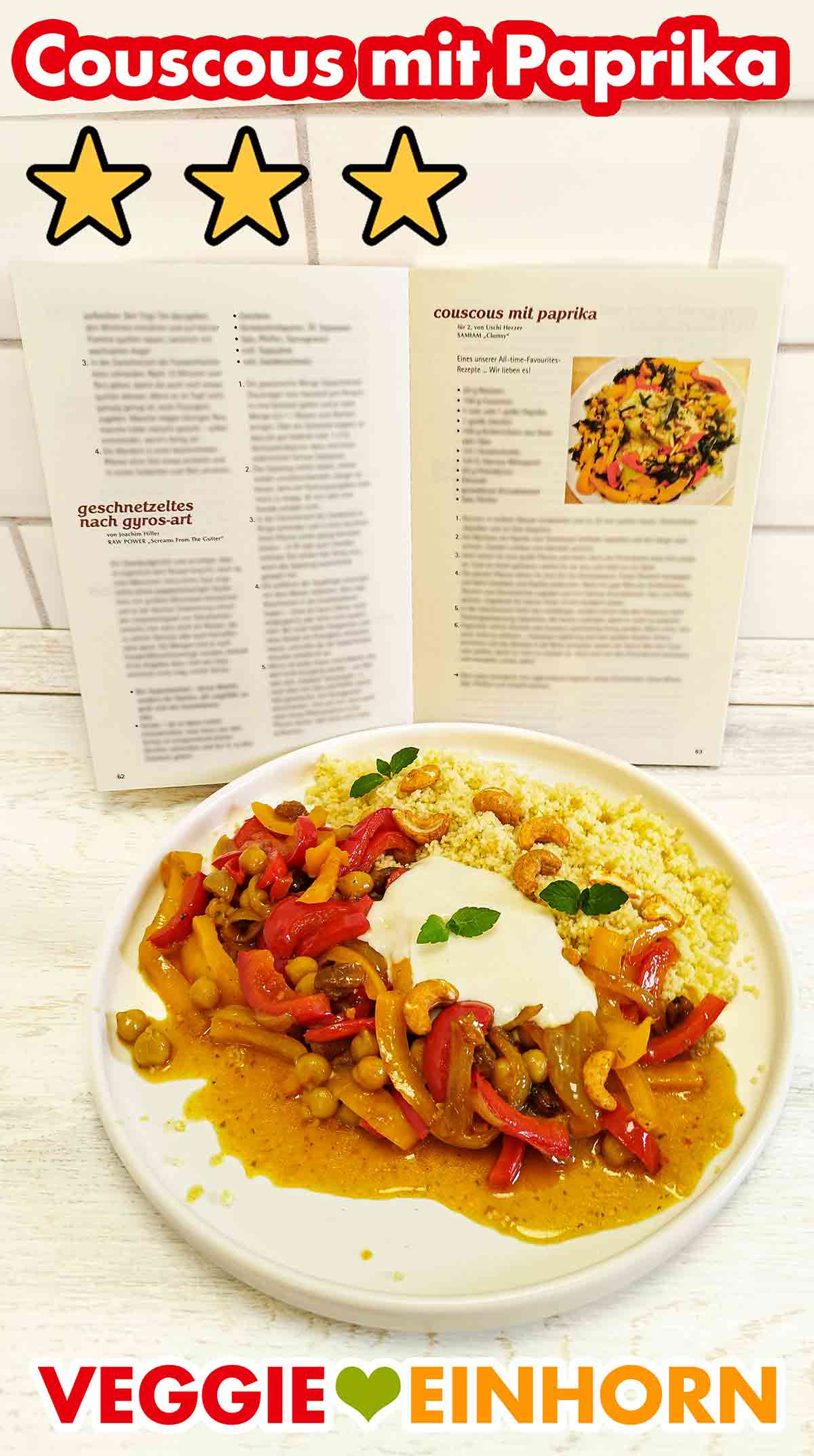 Ich habe das Rezept Couscous mit Paprika getestet. Couscous mit Paprika aus dem veganen Ox-Kochbuch 5