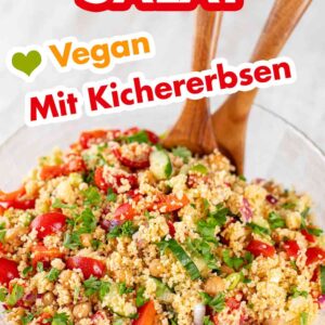 Rezept für veganen Couscoussalat mit Kichererbsen