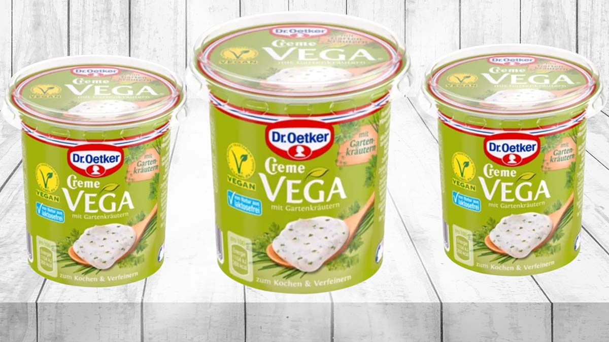 Creme vega mit Gartenkräutern