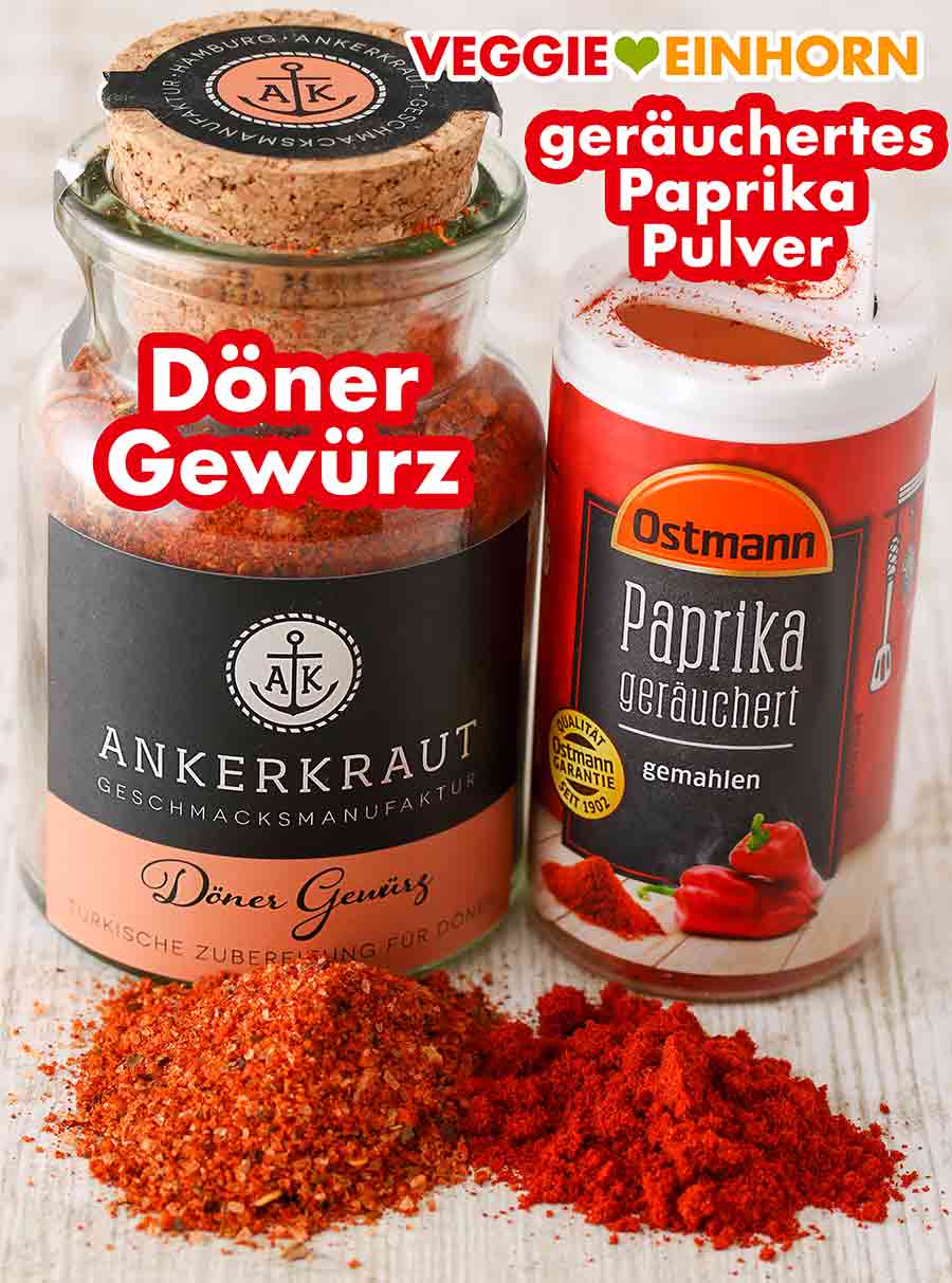 Döner Gewürzmischung von Ankerkraut und Paprika geräuchert von Ostmann Döner Gewürz und geräuchertes Paprikapulver
