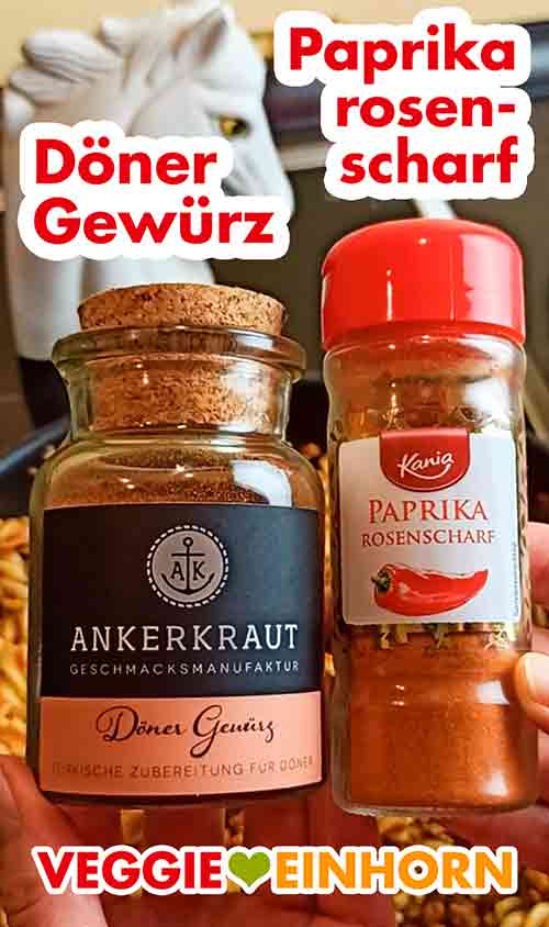 Dönergewürz und Paprika rosenscharf Döner Gewürz und rosenscharfes Paprika Pulver