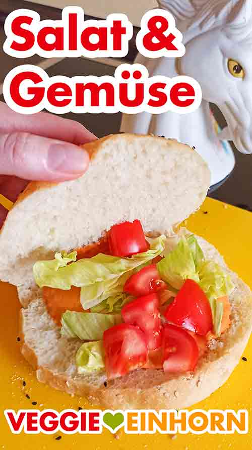 Döner füllen mit Salat und Tomaten Dönerbrot mit Salat und Tomaten