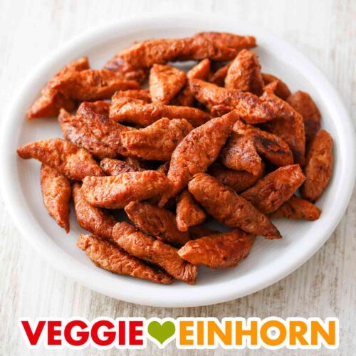 Veganes Dönerfleisch aus Sojaschnetzeln
