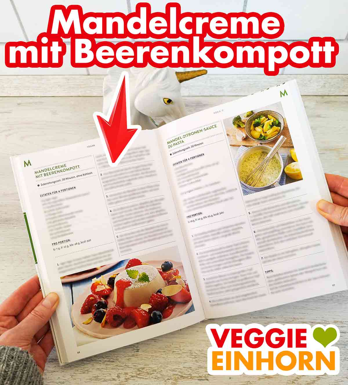 Vegane Mandelcreme mit Beerenkompott Mandelcreme mit Beerenkompott im Kochbuch Vegan von A bis Z von Dr. Oetker