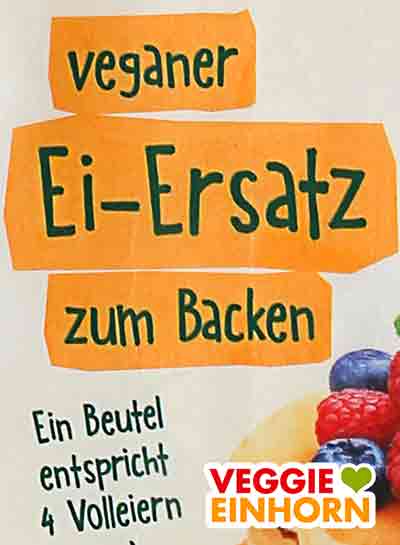 Ein Beutel entspricht 4 Volleiern. Lidl Vemondo Veganer Ei-Ersatz zum Backen