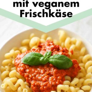 Schnelle Linsenbolognese mit veganem Frischkäse