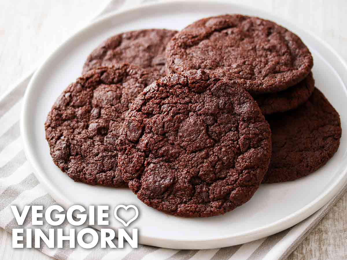 Einfache vegane Schoko Cookies ohne Ei