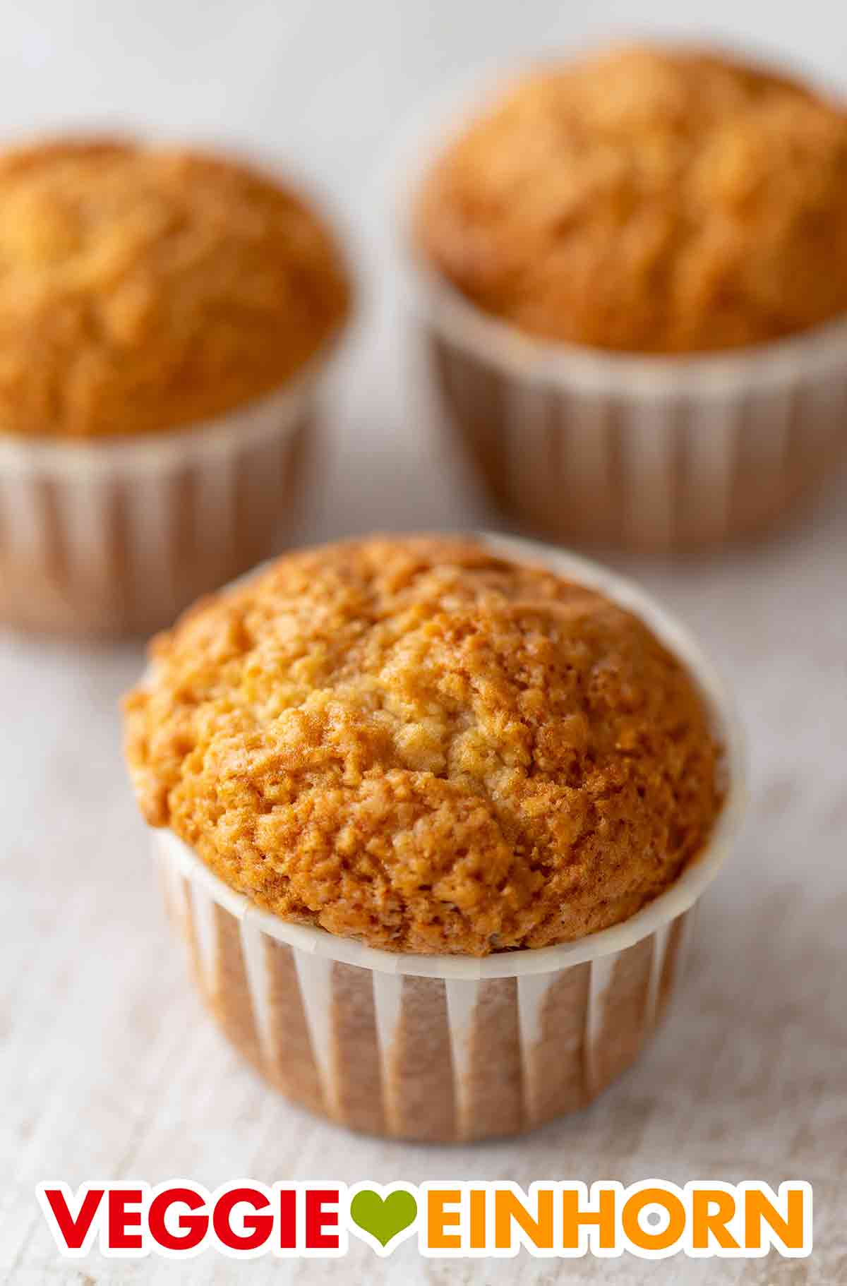 Fluffige vegane Muffins aus einfachen Zutaten