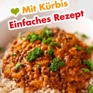 Veganes Linsencurry Rezept mit Kürbis