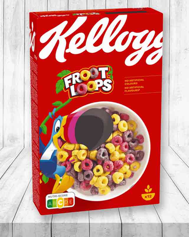 Eine Packung Kellogg Froot Loops