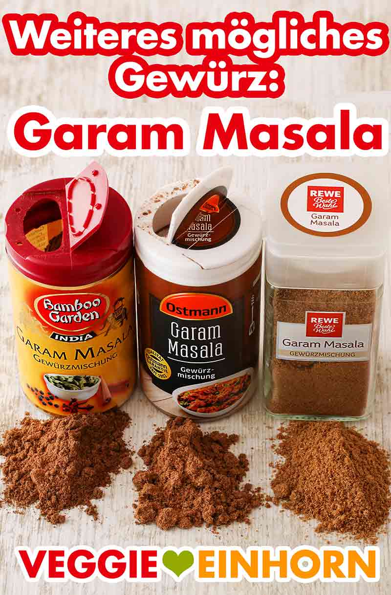 Garam Masala von Bamboo Garden, Ostmann und Rewe Beste Wahl Drei Gewürzdosen mit Garam Masala