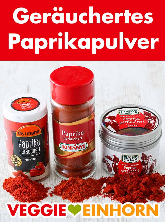 Geräuchertes Paprikapulver von Ostmann, Kotányi und Fuchs Drei Gewürzdosen mit geräuchertem Paprikapulver