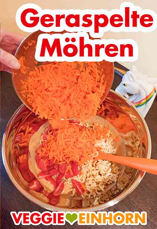 Möhrenraspel für Nudelsalat Geraspelte Möhren