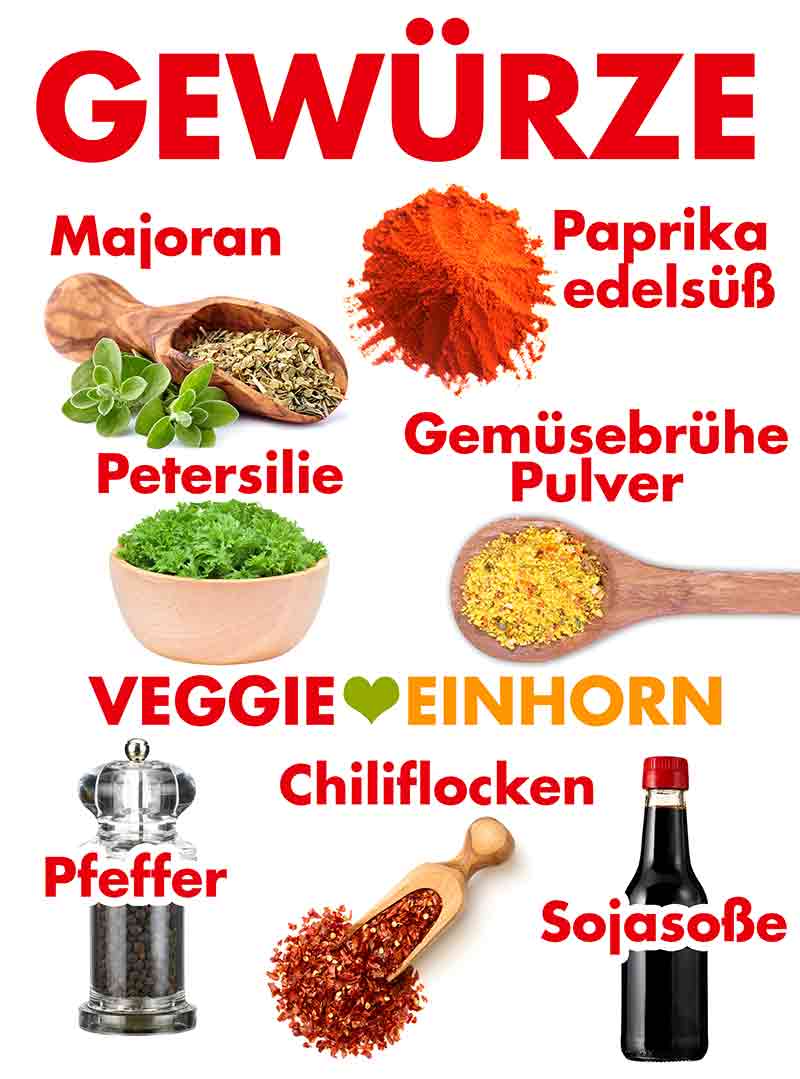 Gewürze für den kräftigen veganen Kürbiseintopf Gewürze für den veganen Kürbis Eintopf