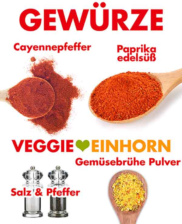 Gewürze für die vegane Jambalaya Gewürze für Jambalaya