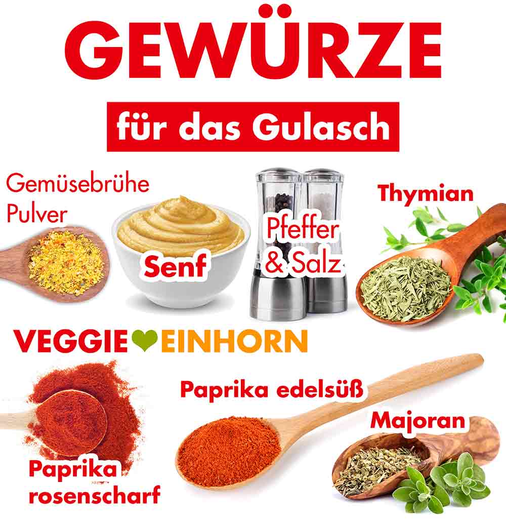 Gewürze für vegetarisches Gulasch Gewürze für veganes Gulasch