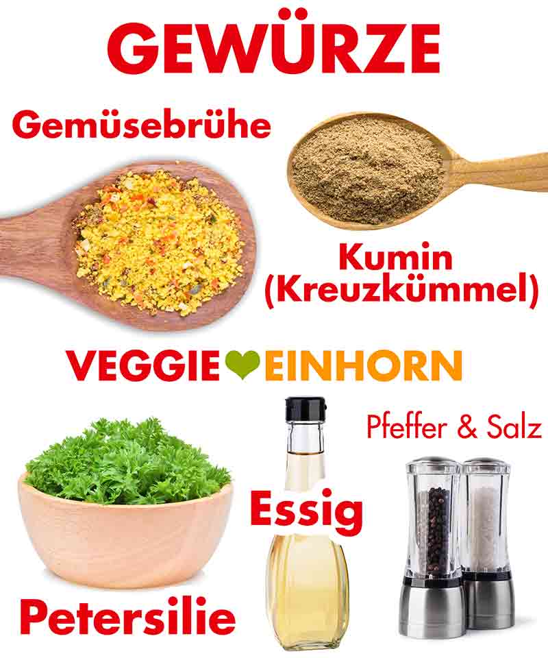 Gewürze für Möhren Süßkartoffel Eintopf Gewürze für Möhren Süßkartoffel Eintopf