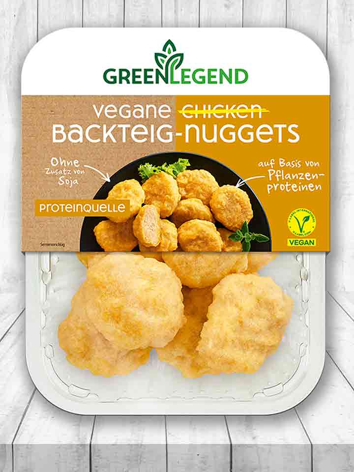 Green Legend Vegane Chicken Backteig Nuggets