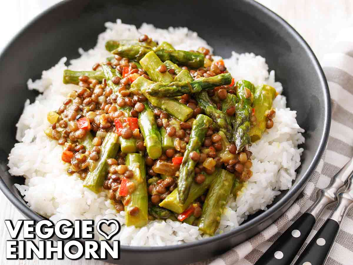 Spargel Linsen Curry Curry mit grünem Spargel und Linsen
