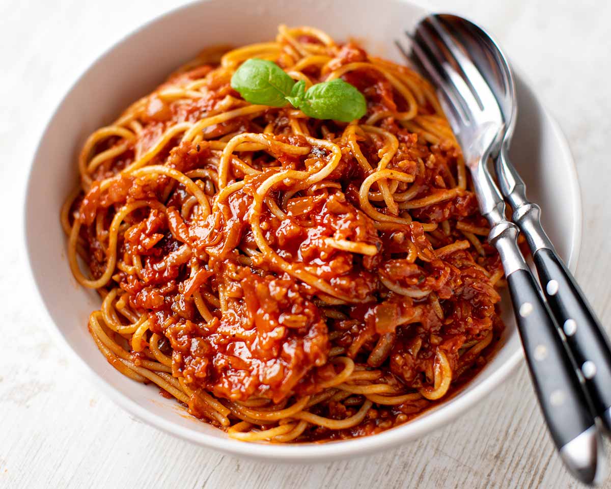 Grünkernbolognese