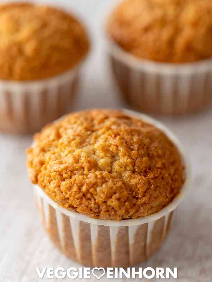 Drei einfache vegane Muffins