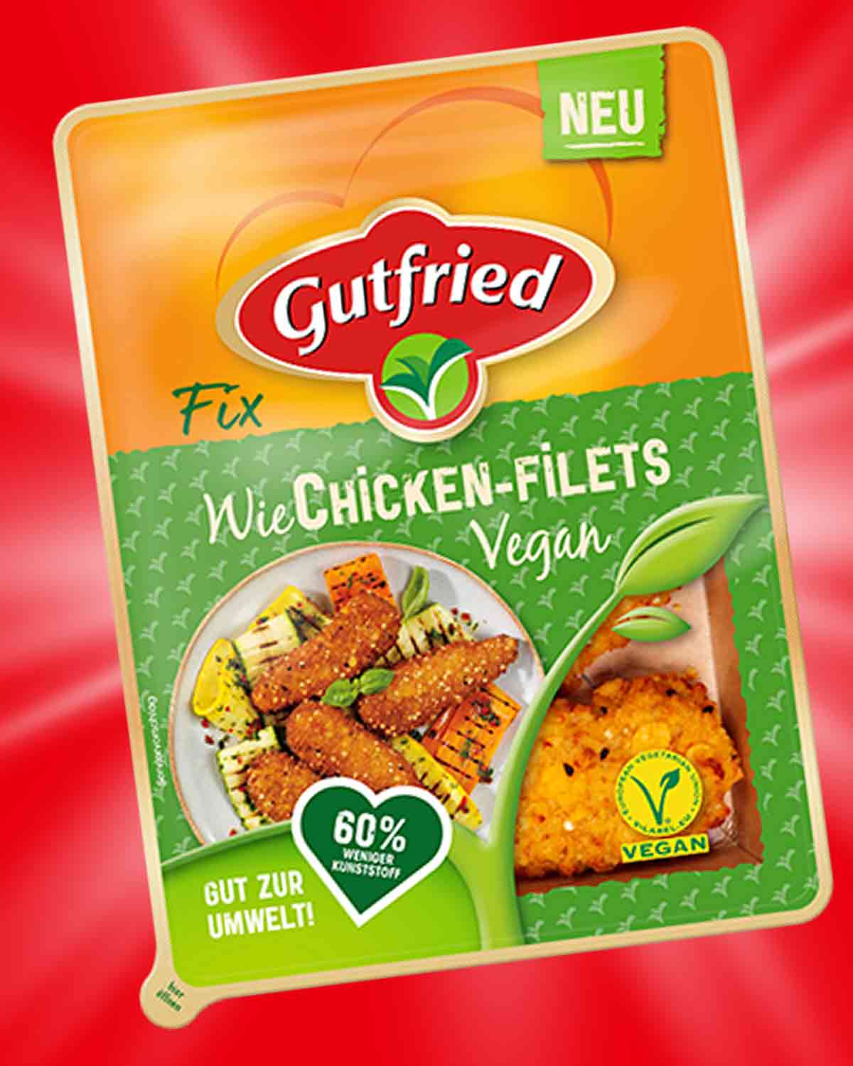 Veganes Hähnchenfilet von Gutfried