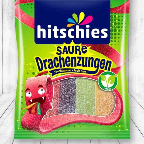 Eine Packung Hitschies Saure Drachenzungen