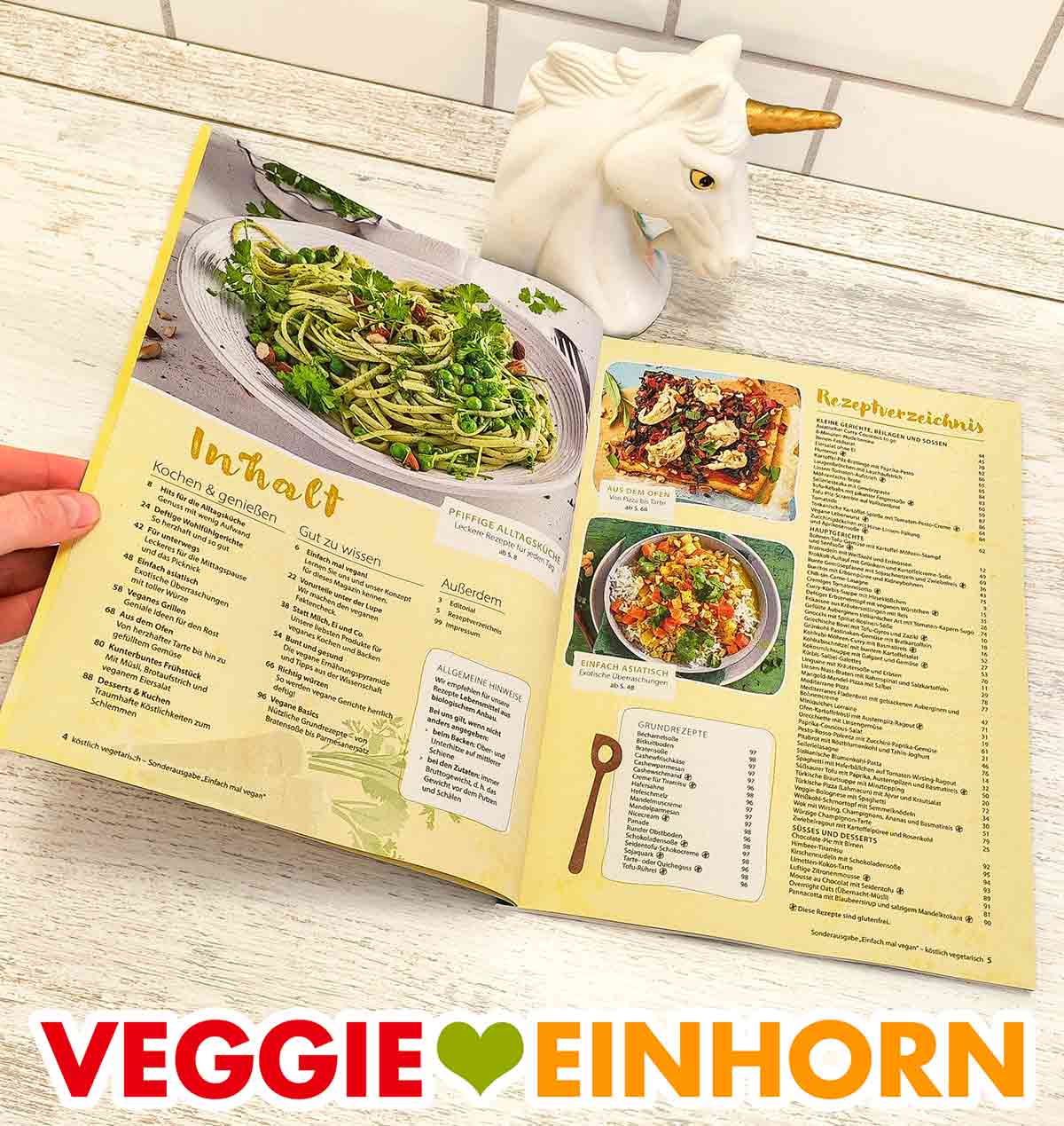 Sonderheft Einfach mal vegan Inhalt Inhaltsverzeichnis in der Sonderausgabe Einfach mal vegan von Köstlich vegetarisch