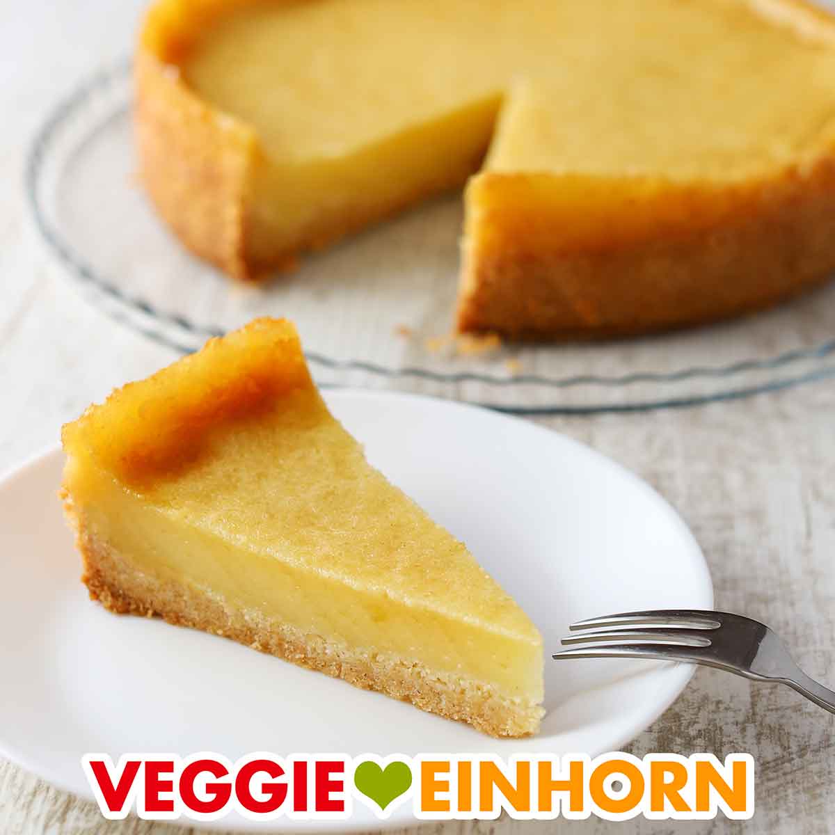 Veganer Käsekuchen mit Kokosjoghurt ohne Soja