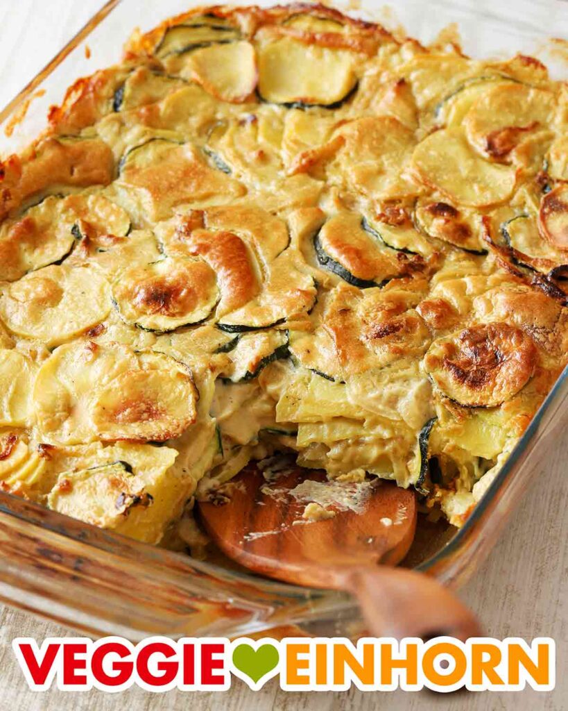 Veganer Kartoffel Zucchini Auflauf