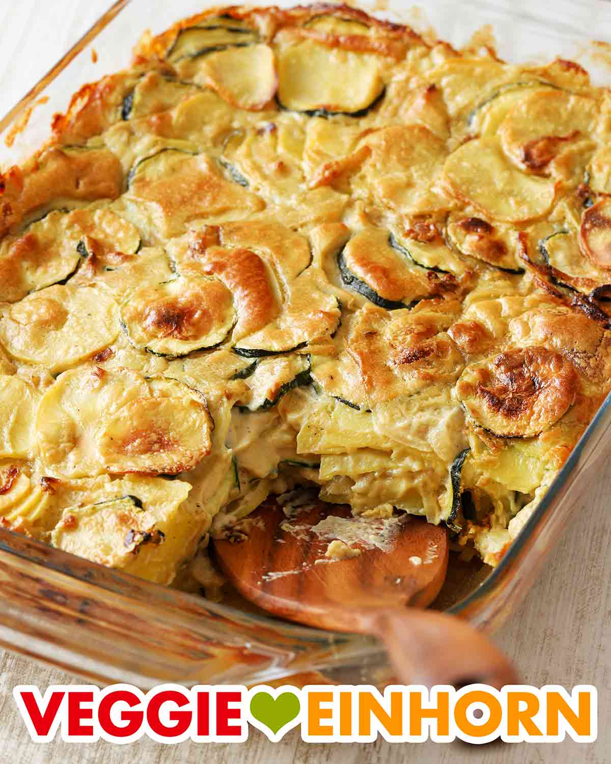 Veganer Kartoffel Zucchini Auflauf