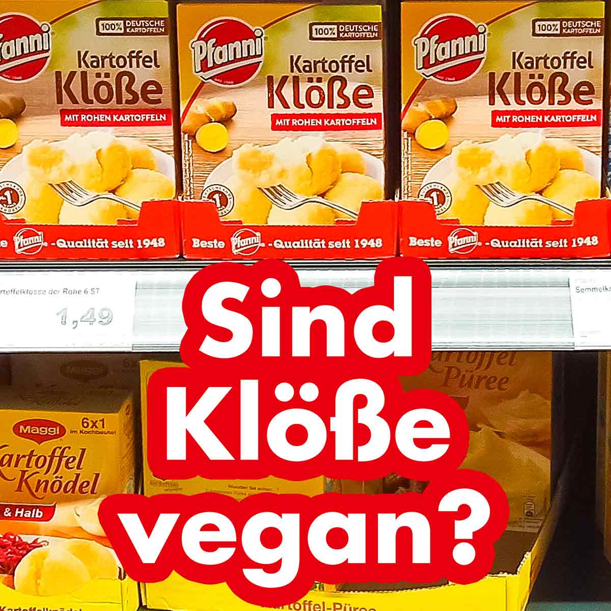 Kartoffelklöße von Pfanni im Supermarkt Regal
