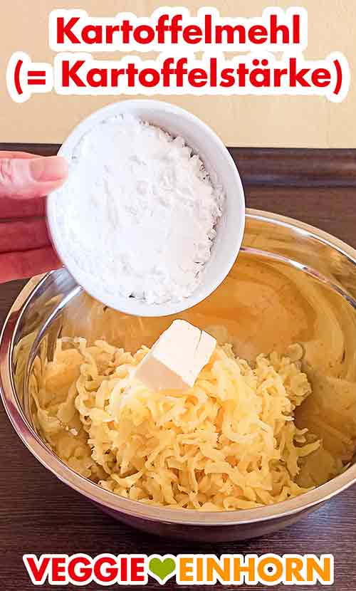 Kartoffelstärke für die veganen Kartoffelknödel Kartoffelmehl für den Knödelteig