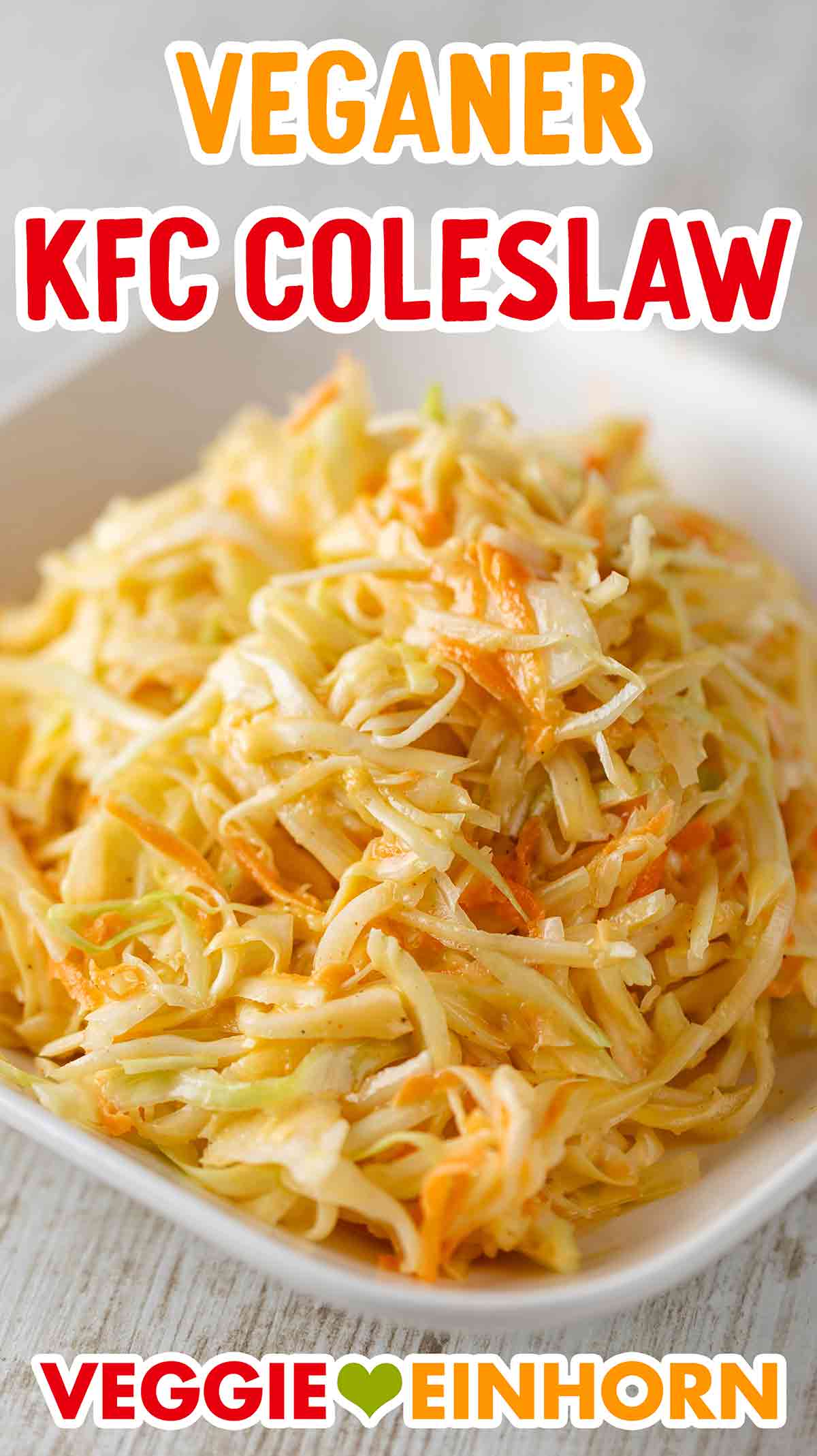 Dieser Coleslaw ist vegan und schmeckt wie der Original KFC Coleslaw. Kentucky Fried Chicken Coleslaw
