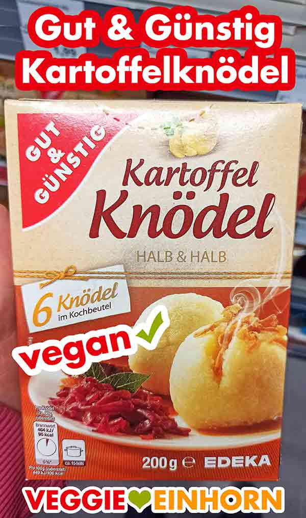 Kartoffelknödel halb und halb von Edeka Eine Packung Kartoffel Knödel halb und halb von Gut und Günstig