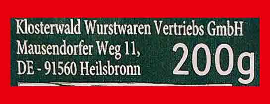 Die veganen Schnitzel von Lidl sind von Klosterwald Wurstwaren aus Heilsbronn. Klosterwald Wurstwaren Vertriebs GmbH, Mausendorfer Weg 11, 91560 Heilsbronn