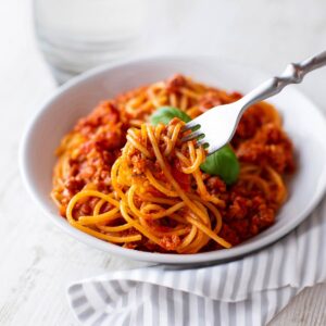 Vegane Kürbisbolognese