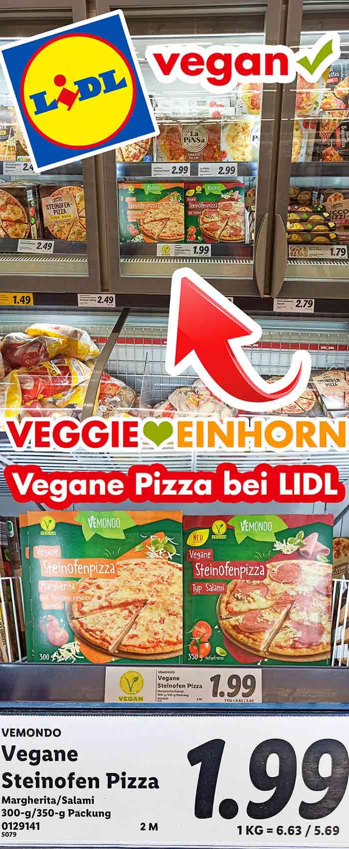 Vegane Pizza von Lidl Vemondo Vegane Pizzen im Tiefkühlregal bei Lidl