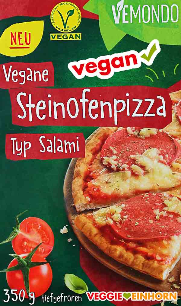 Vegane Salami Pizza von Lidl Vemondo Vegane Steinofenpizza Typ Salami