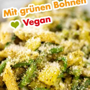 Rezept für vegane ligurische Pasta mit Kartoffeln und grünen Bohnen