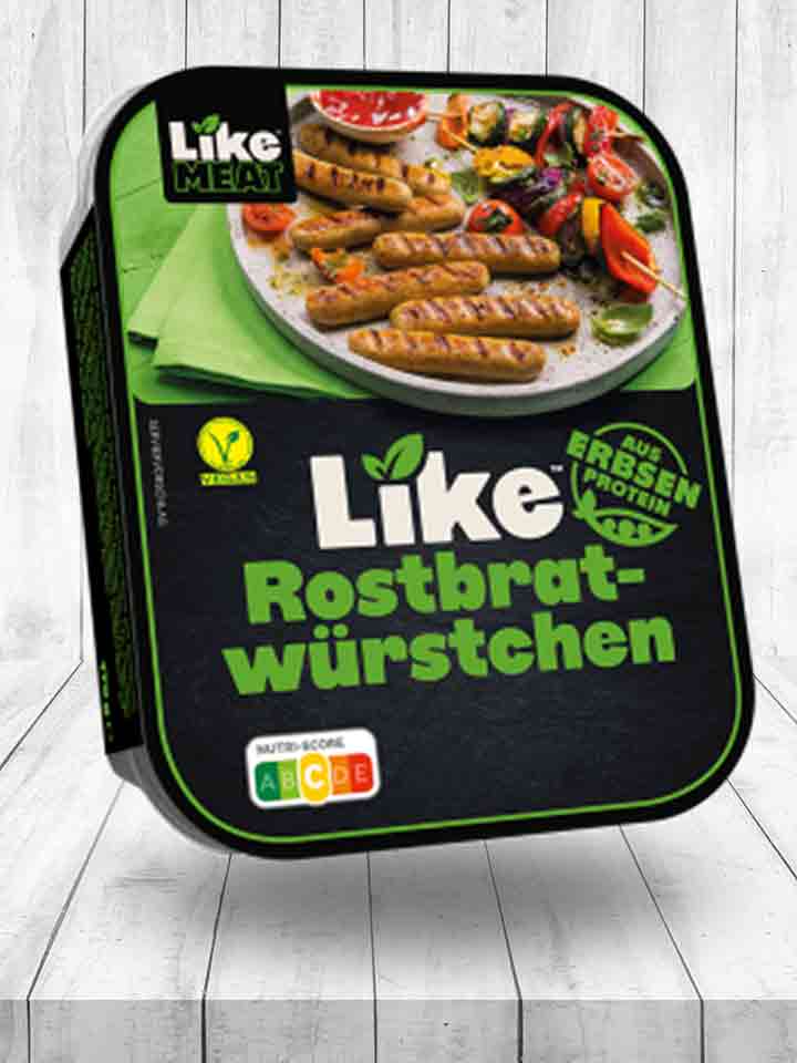 Eine Packung Like Rostbratwürstchen