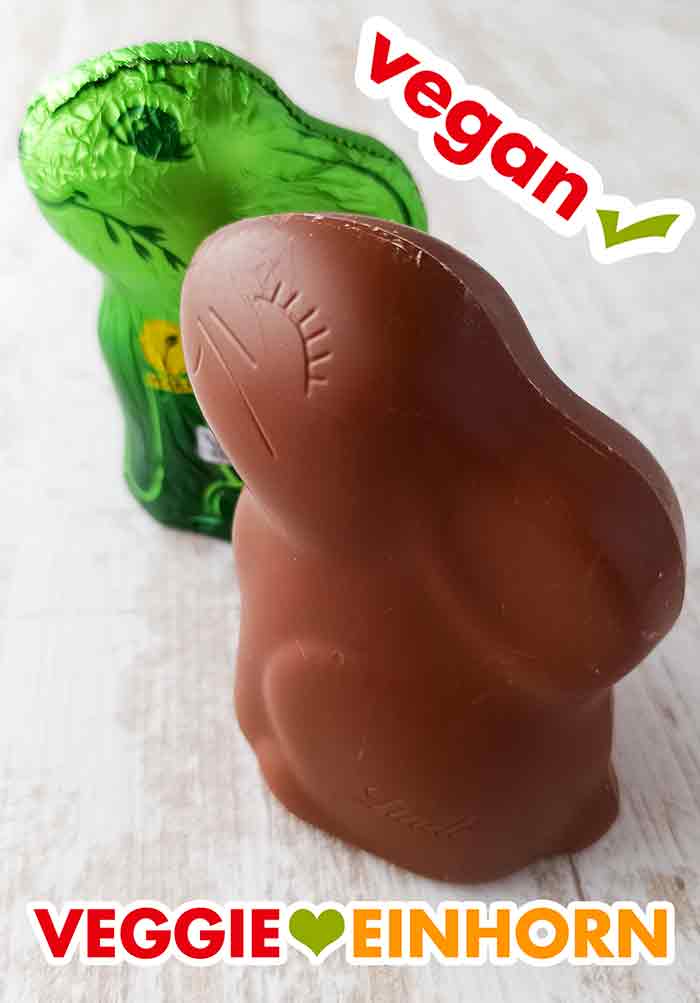 Der vegane Schokohase für Ostern von Lindt Hello Ausgepackter veganer Schoko Osterhase von Lindt Hello