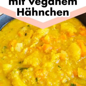Linseneintopf mit veganem Hähnchen